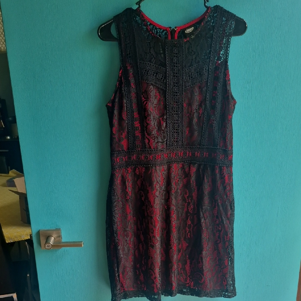 Black And Red Lace Coco Dress